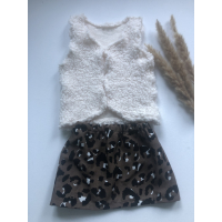 Gilet teddy borg offwhite